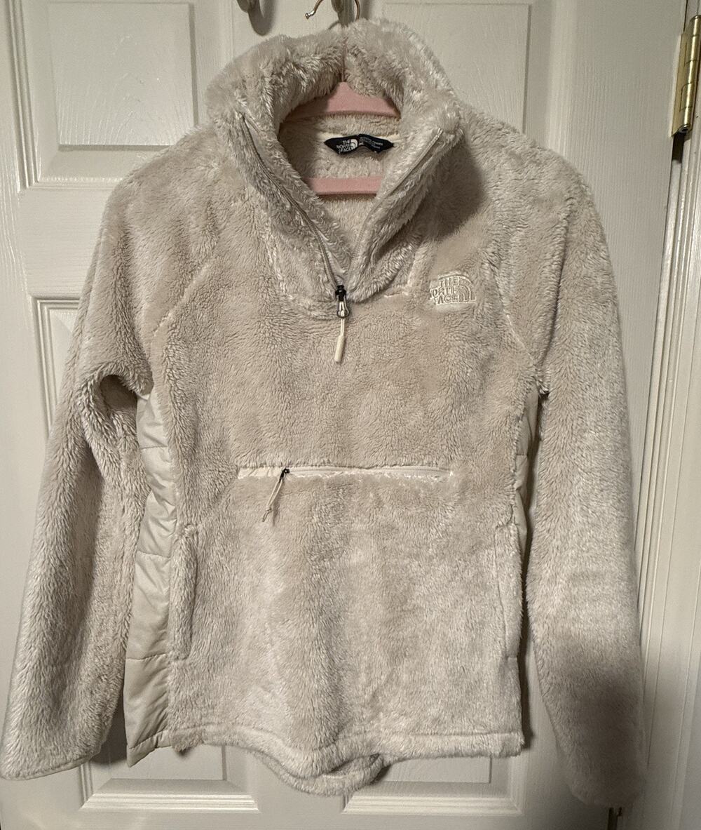 The North Face Plush Fleece Pullover Ivory Women’s Small 1/2 Zip